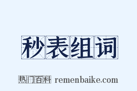 秒表组词是什么意思的图片